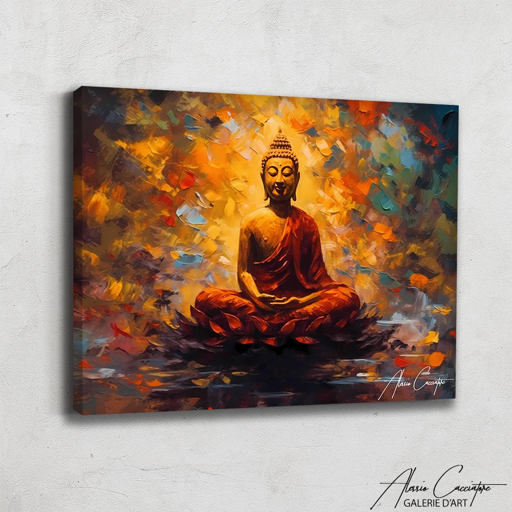 Buddha Canvas Painting, Yoga Artwork, Meditation Art Print, Buddha Wall ...