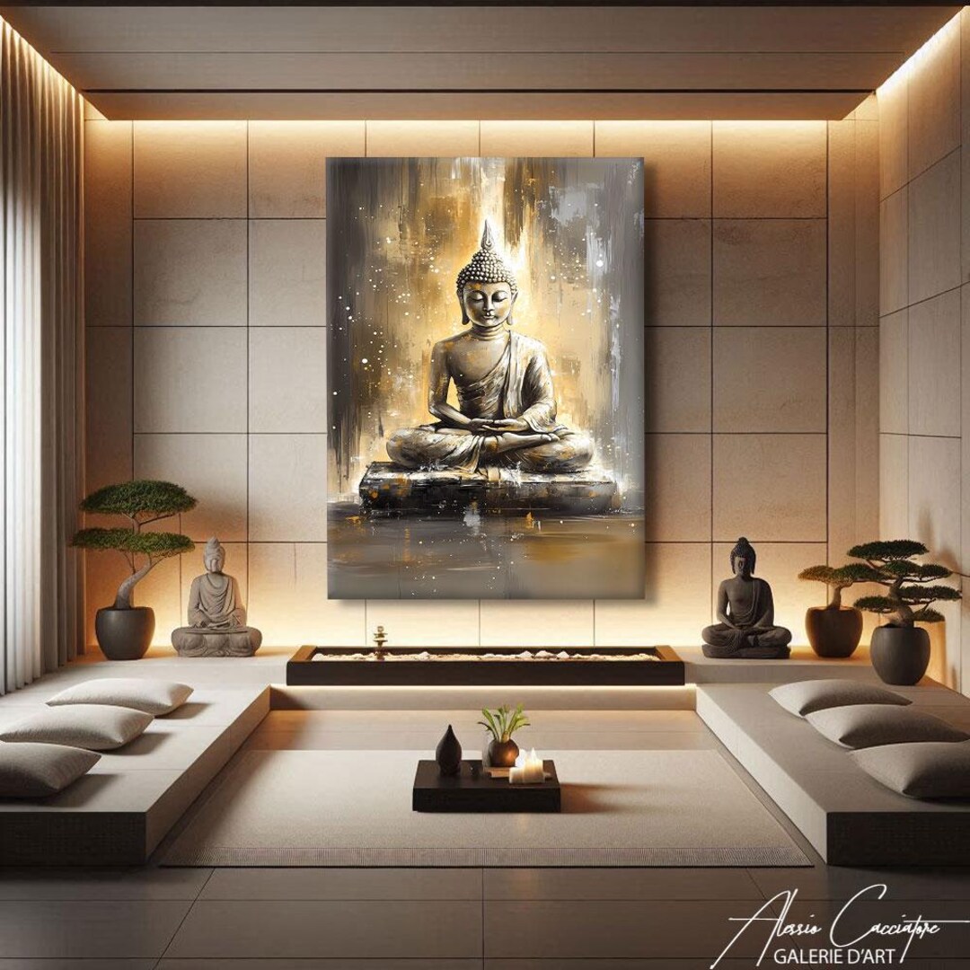 Large Buddha Wall Art, Zen Art Print, Meditation Wall Art, Modern ...