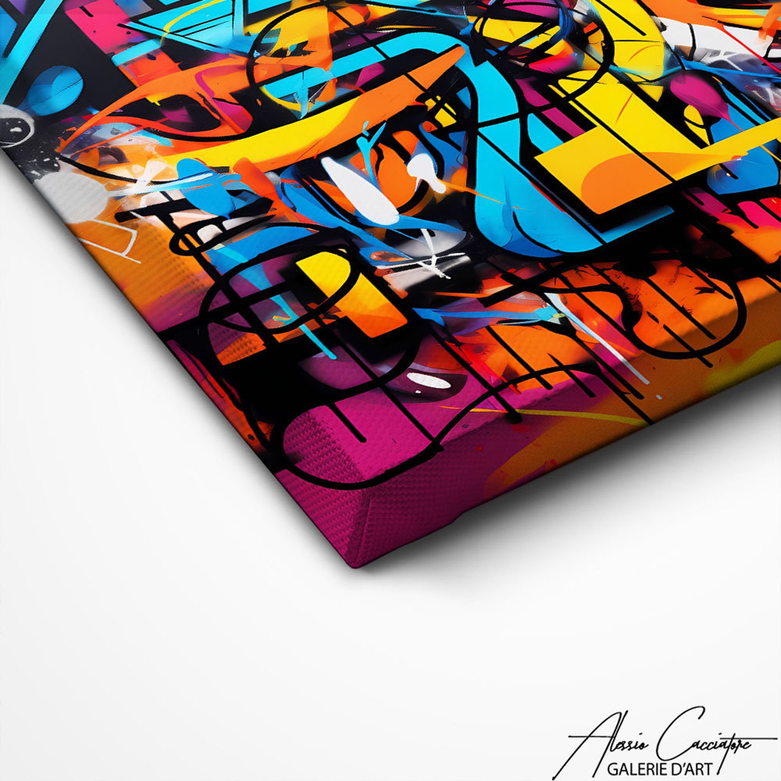 Graffiti Art Canvas Prints, Modern Pop Art Wall Prints, Large Colorful ...