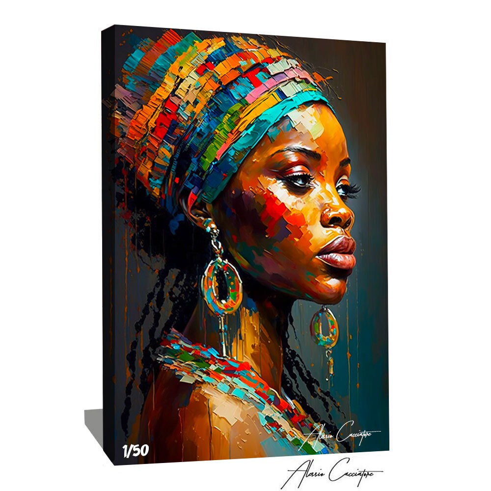 Black Girl Art Print Black Woman Art Painting African Wall - Etsy
