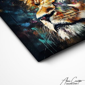 Animal Wall Art Prints, Abstract Lion Wall Art, Abstract Animal Art Poster, Lion Canvas Art, House Warming Gift New Home, Above Bed Decor image 6