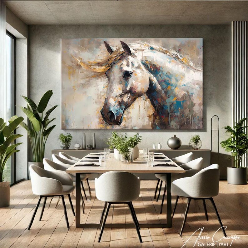 Horse Decor Home, Equestrian Wall Art, Horse Canvas Art, Large ...