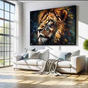 colorful lion painting