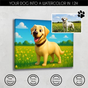Funny Dog Portrait, Custom Pet Cartoon Portrait, Dog Lover Gifts, Cartoon Art Print, Dog Portrait Custom Painting, Pet Portrait Custom
