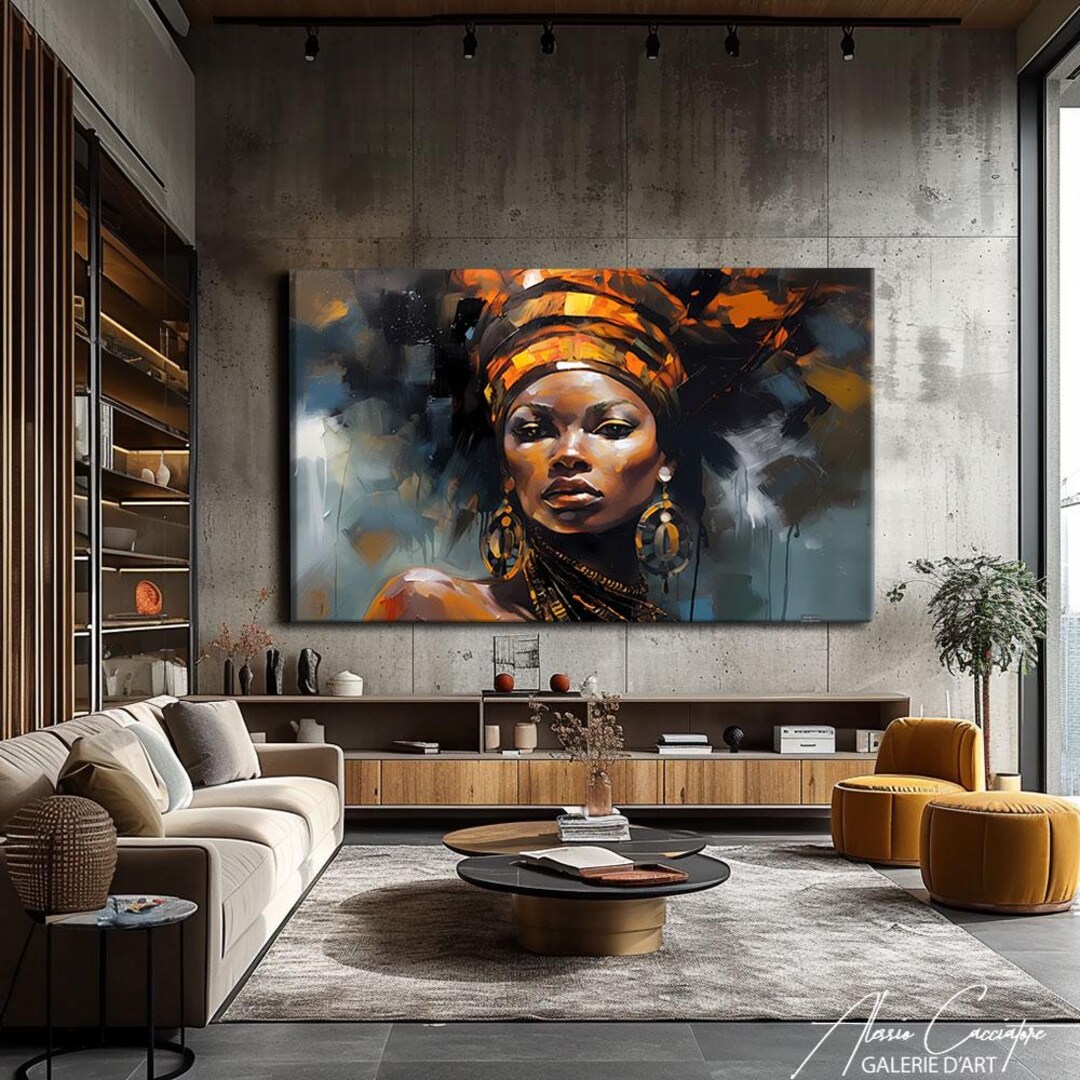 African American Wall Art Decor, Black Woman Art Print, Abstract ...