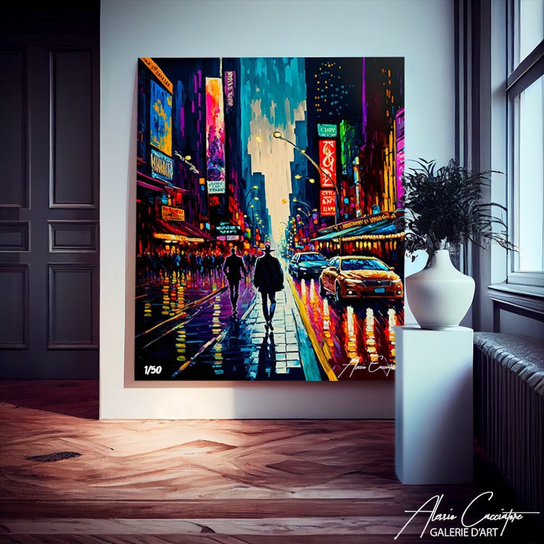 Broadway Wall Art New York Painting Print Extra Large Wall Etsy