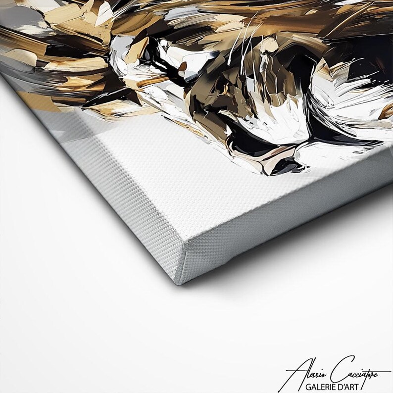 Abstract Lion Art Framed, Wildlife Prints for Living Room, Abstract Safari Wall Art, Majestic Lion Print, Wildlife Art Prints, Above Bed Art