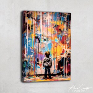 pop art Transform any space with this Abstract Colorful Canvas Art, featuring a modern boy painting in bold, vibrant colors. Perfect for large wall décor, this contemporary artwork adds energy and creativity to living rooms, offices, or kids’ rooms. Its playful yet sophisticated abstract style blends seamlessly with modern interiors, making it an ideal centerpiece for art lovers seeking unique, eye-catching wall art that sparks imagination and conversation.
