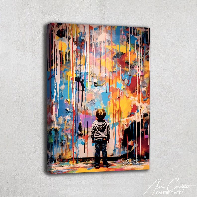 pop art Transform any space with this Abstract Colorful Canvas Art, featuring a modern boy painting in bold, vibrant colors. Perfect for large wall décor, this contemporary artwork adds energy and creativity to living rooms, offices, or kids’ rooms. Its playful yet sophisticated abstract style blends seamlessly with modern interiors, making it an ideal centerpiece for art lovers seeking unique, eye-catching wall art that sparks imagination and conversation.