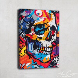 pop art skull