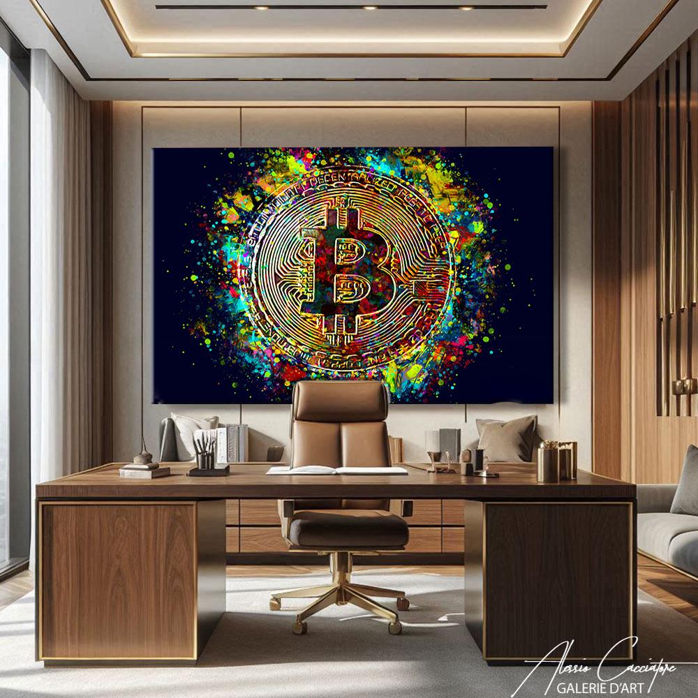 Bitcoin Art Print on Canvas, Crypto Wall Art Painting Canvas, Bitcoin  Poster Print Art Digital, Cryptocurrency Decor Wall Art Original - Etsy  Canada