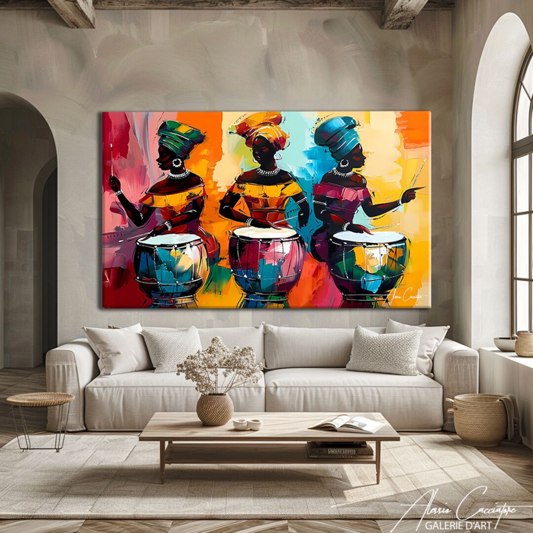 Buy African Women Art, Abstract African Art Canvas, African Women