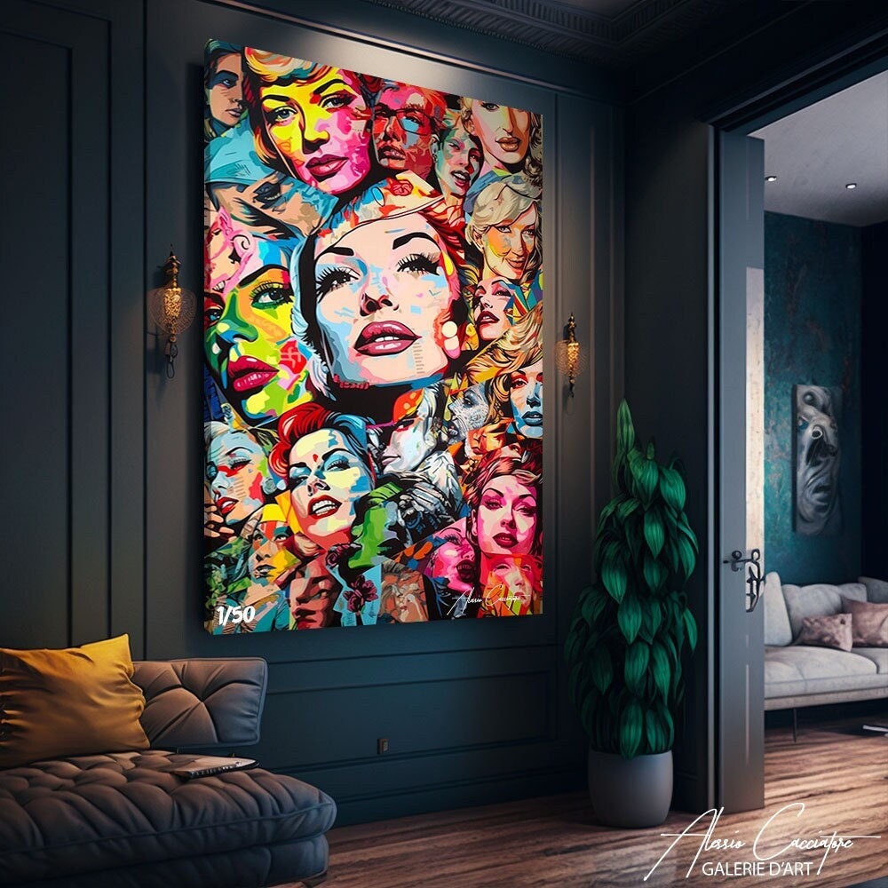 Pop Art Print Graffiti Wall Art Canvas Street Art on Canvas Etsy