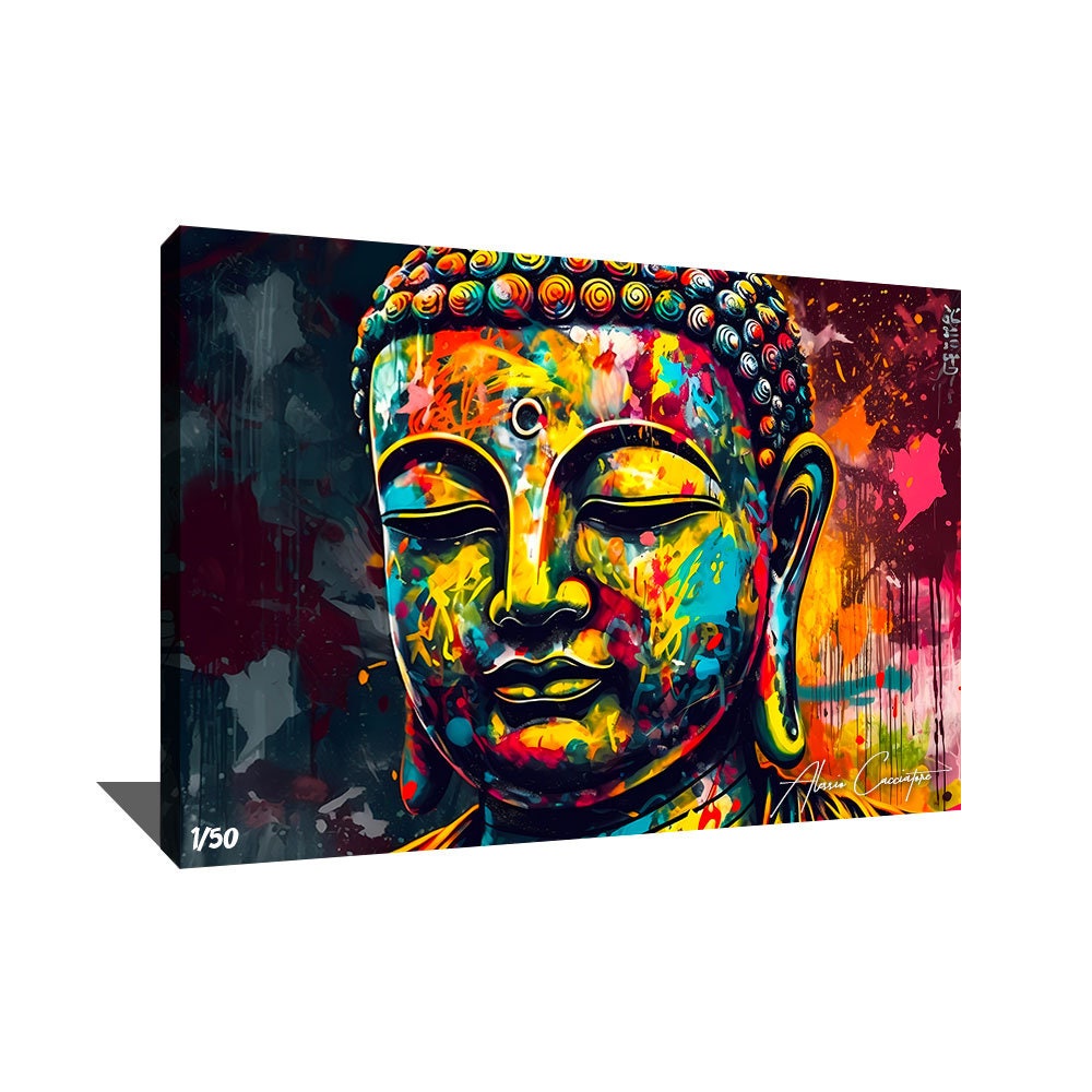 Buddha Wall Art Canvas Pop Art Wall Art Canvas Zen Wall Art Etsy