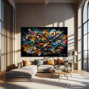 Graffiti Art Original, Street Art Canvas, Urban Painting, Graffiti Wall Art Canvas, Graffiti Street Art Prints, Urban Art Prints Decoration image 5