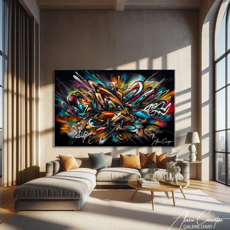Graffiti Art Original, Street Art Canvas, Urban Painting, Graffiti Wall Art Canvas, Graffiti Street Art Prints, Urban Art Prints Decoration image 5
