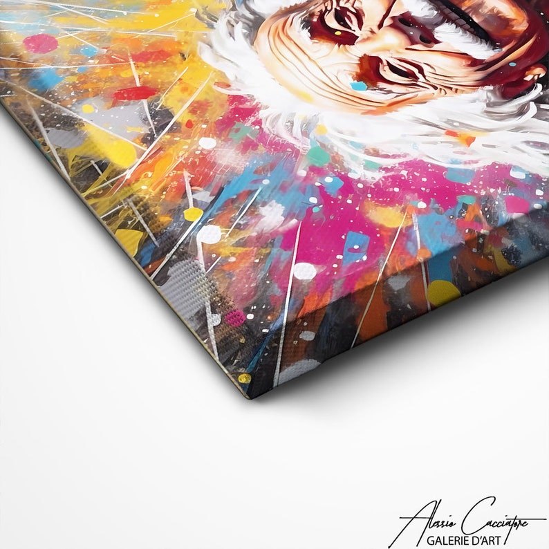 Albert Einstein Wall Art, Canvas Pop Art Print, Pop Culture Wall Art, Einstein Print, Colorful Pop Art Decor, Above Bed Decor, Oversized Art image 7
