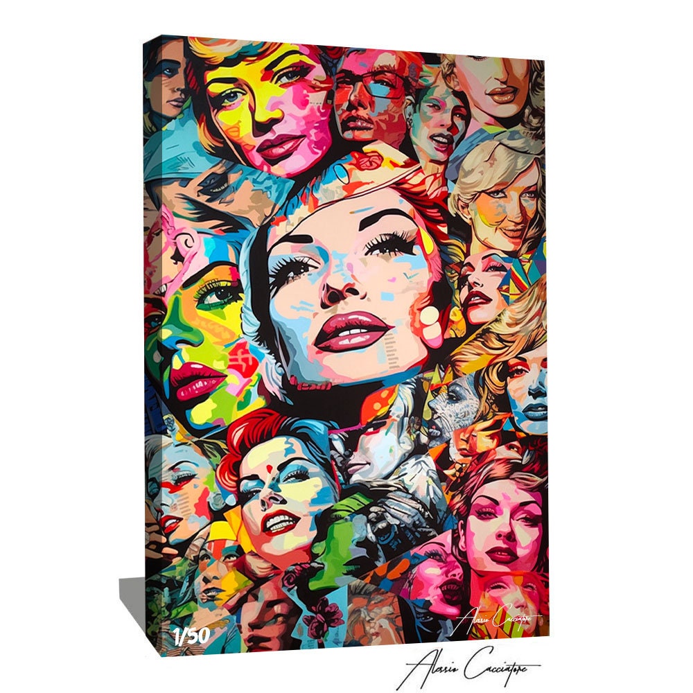 Pop Art Print Graffiti Wall Art Canvas Street Art on Canvas Etsy