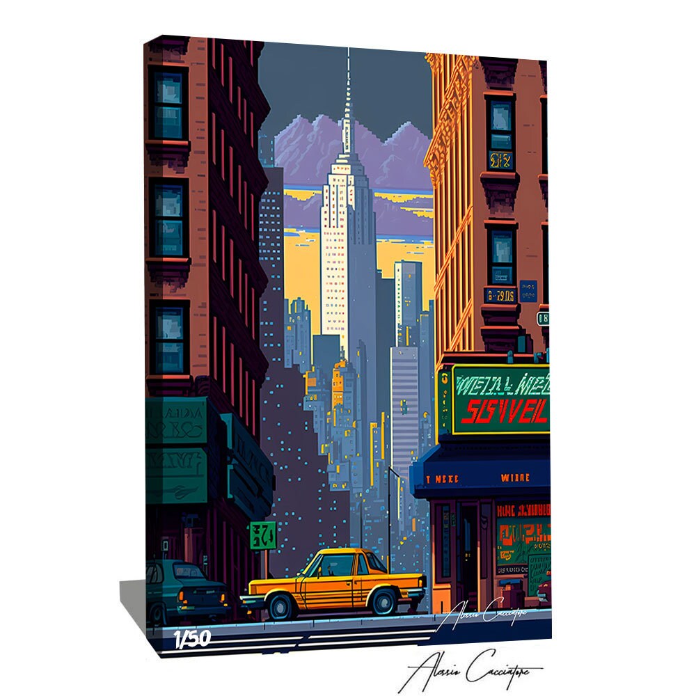 New York Wall Art Canvas New York Print Digital Nyc Wall Art Etsy