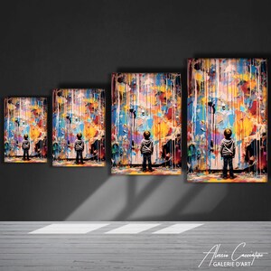 Pop Art Wall Art Canvas, Graffiti Art Print, Urban Wall Art for Bedroom, Street Art Prints, Kids Room Decor Art image 8