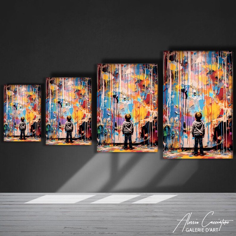 Pop Art Wall Art Canvas, Graffiti Art Print, Urban Wall Art for Bedroom, Street Art Prints, Kids Room Decor Art image 8