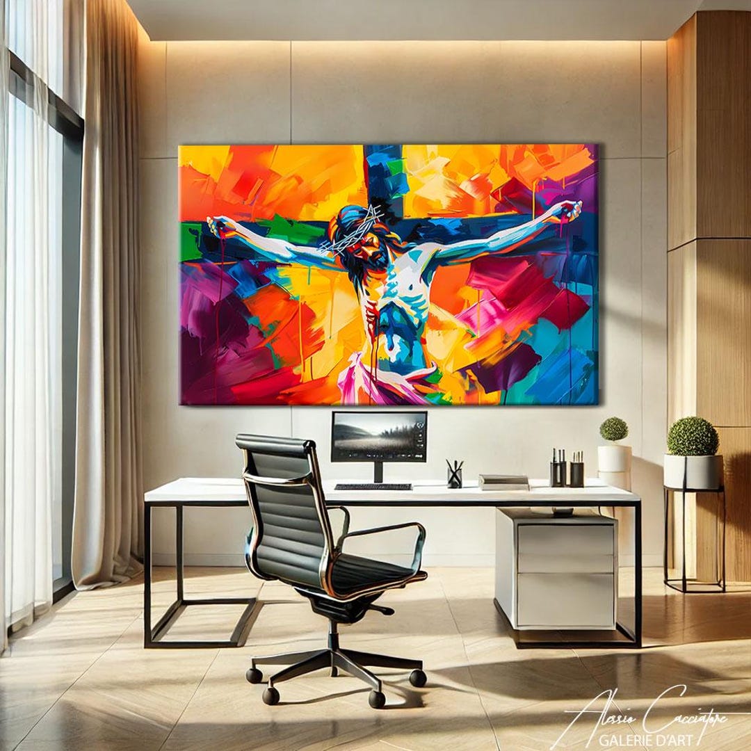 Catholic Wall Art Framed, Jesus Christ Art Print, Pop Art Canvas ...