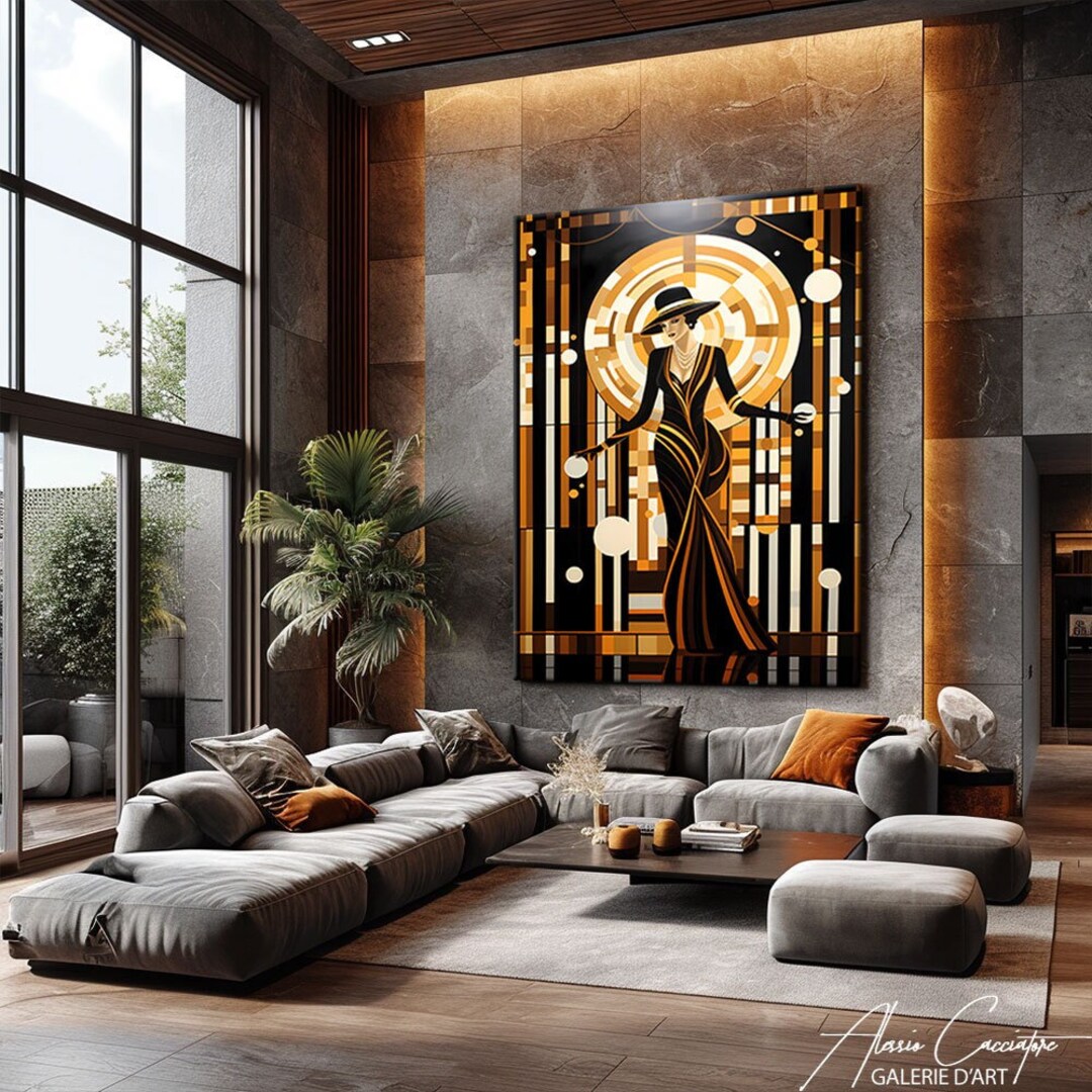 Modern Art Deco Wall Art Canvas, Luxury Wall Art Prints Trendy, Retro ...