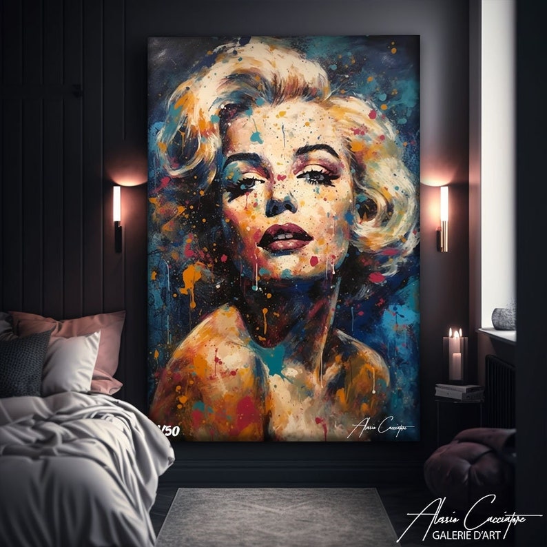 Marilyn Monroe Canvas Framed Pop Art Prints Digital Marilyn - Etsy