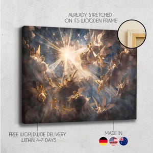 Angels Wall Art, Baroque Painting, Christian Wall Art Canvas, Renaissance Art Print, Angel Art Print, Renaissance Decor, Above Bed Wall Art