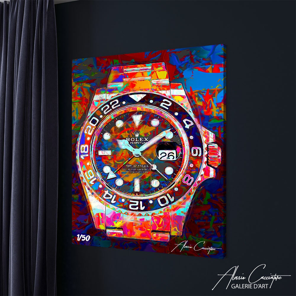 helgen Emigrere halvø Rolex Canvas Pop Art Extra Large Wall Art Pop Art Canvas - Etsy