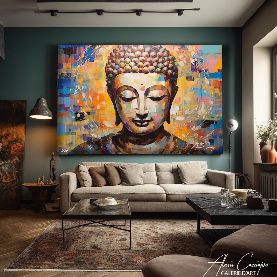 Buddha Canvas Painting Zen Wall Art Print Buddha Art Print Etsy Australia