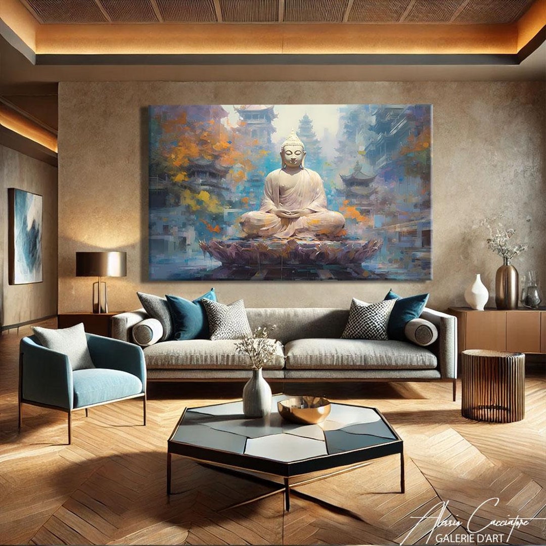 Buddha Canvas Painting, Zen Wall Art Print, Asian Wall Art Framed ...
