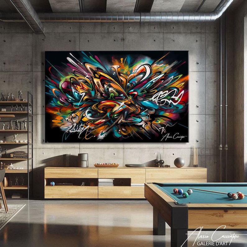 Graffiti Art Original, Street Art Canvas, Urban Painting, Graffiti Wall Art Canvas, Graffiti Street Art Prints, Urban Art Prints Decoration image 3