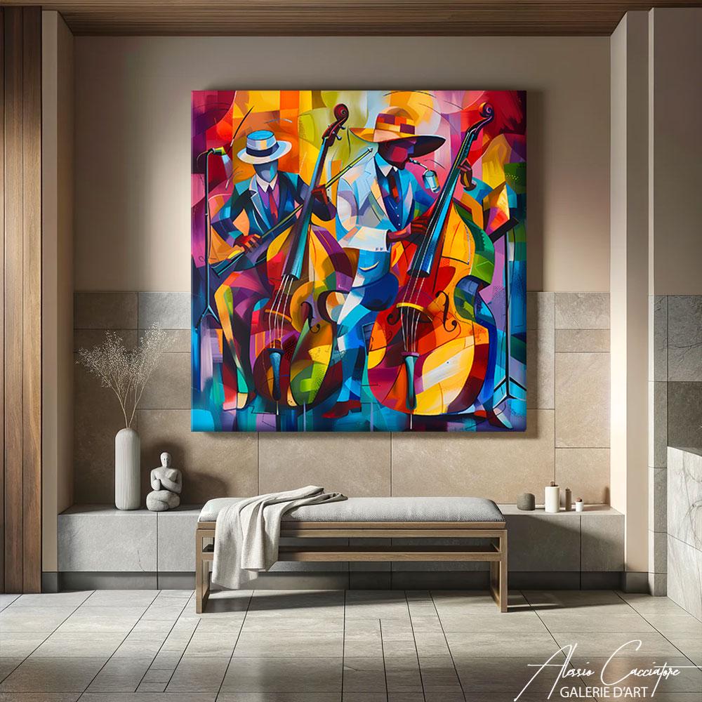 Abstract Music Art, Jazz Prints Art, Colorful Abstract Art Framed