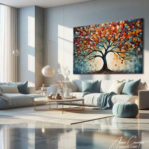 Tree Of Life Wall Art Canvas, Zen Print, Meditation Wall Art, Tree Of Life Print, Zen Wall Art Print, Extra Large Wall Art Abstract