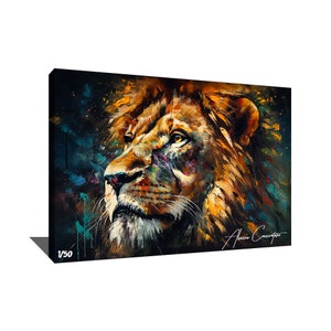 Animal Wall Art Prints, Abstract Lion Wall Art, Abstract Animal Art Poster, Lion Canvas Art, House Warming Gift New Home, Above Bed Decor image 8