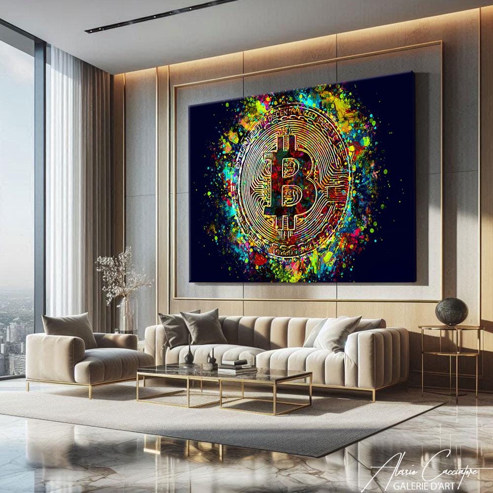 Bitcoin Art Print on Canvas, Crypto Wall Art Painting Canvas, Bitcoin  Poster Print Art Digital, Cryptocurrency Decor Wall Art Original - Etsy  Australia