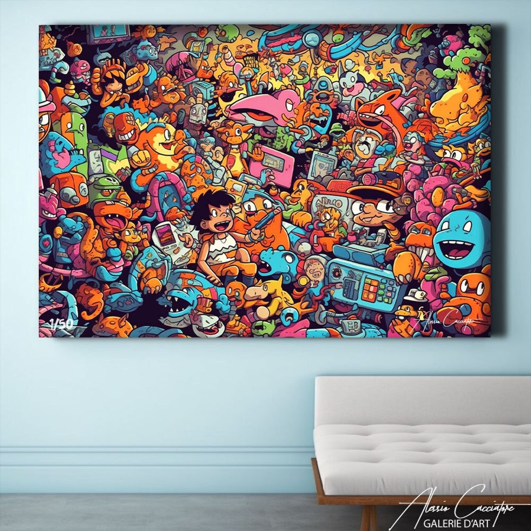 Graffiti Wall Art Canvas Street Art on Canvas Graffiti Art Etsy