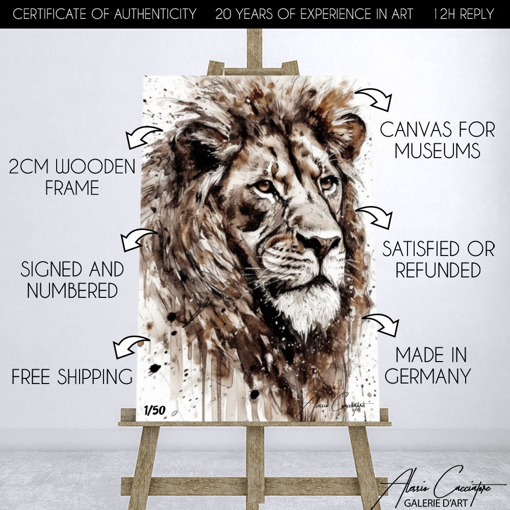 Lion Wall Art Extra Large Wall Art Animal Head Wall Art Etsy UK