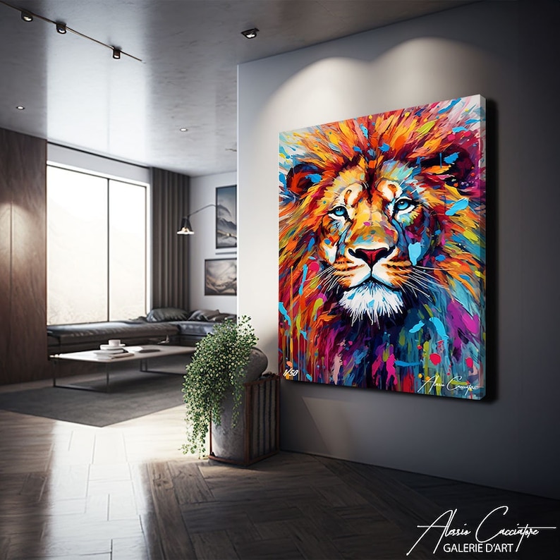 lion painting