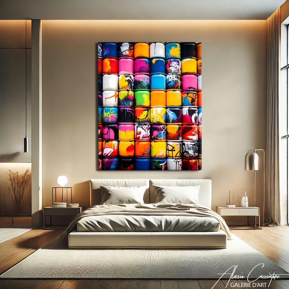 Street Art Canvas, Graffiti Canvas Art, Pop Culture Wall Decor, Bright ...