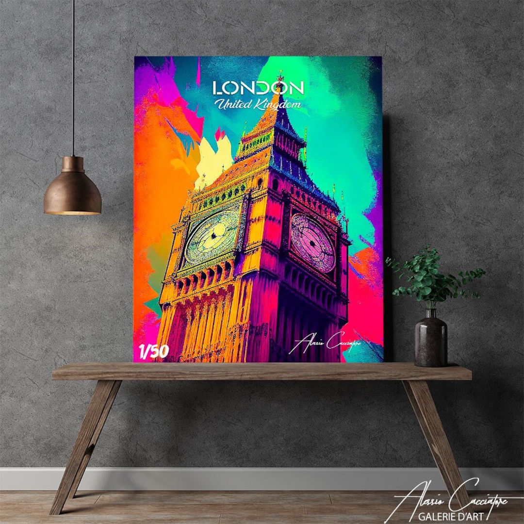 Printable Pop Art Wall Art Canvas London Canvas Art Big Ben Etsy