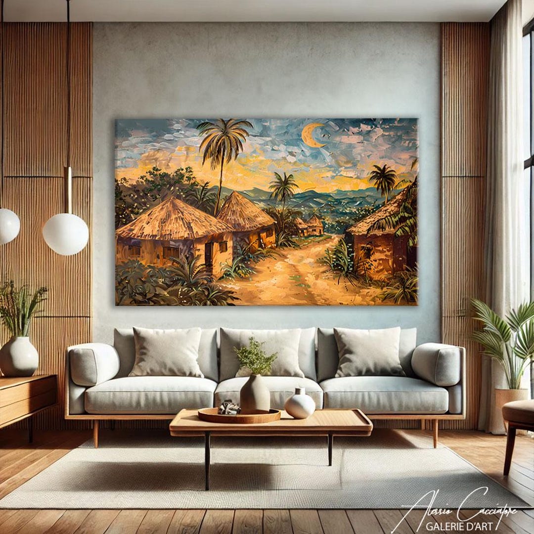 Large African Art Wall Decor, Ethnic Artwork, African Decoration for ...