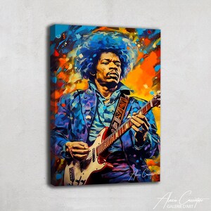 Tableau Déco Murale - Jimi Hendrix Style Abstrait - Impression Sur Toile Moderne