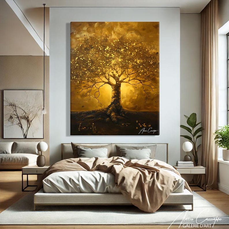 golden tree painting
