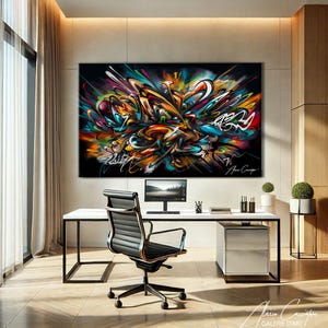 Graffiti Art Original, Street Art Canvas, Urban Painting, Graffiti Wall Art Canvas, Graffiti Street Art Prints, Urban Art Prints Decoration