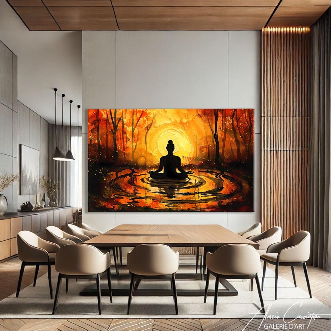 Meditation Wall Art Print, Zen Art Decor, Peaceful Bedroom Art ...