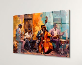 Jazz Wall Art, Musician Painting, African Wall Art Metal, Acrylic Glass Wall Art Abstract, Jazz Paintings, Plexiglass Art Print