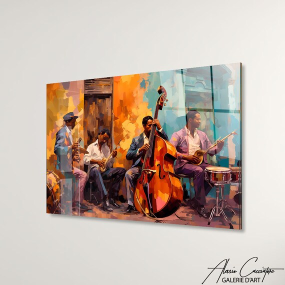 Jazz Wall Art, Musician Painting, African Wall Art Metal, Acrylic