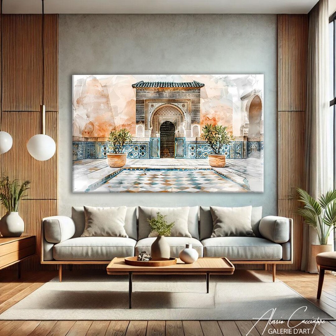 Moroccan Wall Art Framed, Islamic Home Decor, Arabic Wall Art Canvas ...